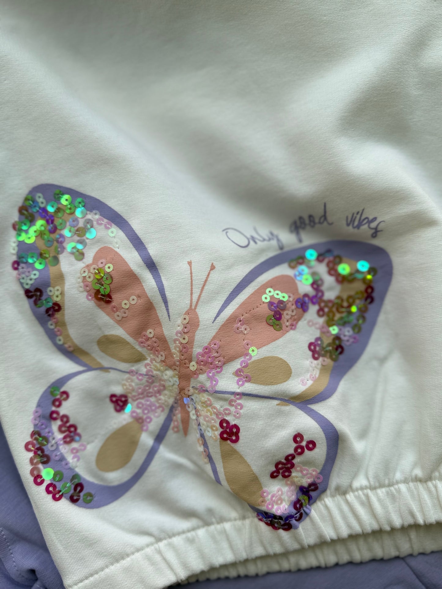 Ensemble fille violet avec motif licorne