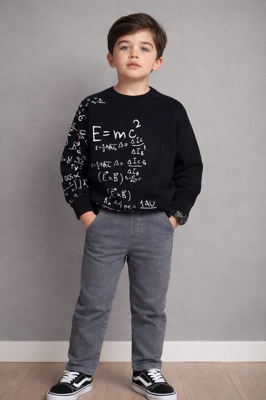 Sweat-shirt noir avec imprimé